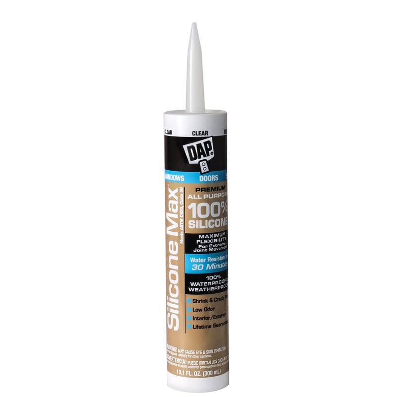 DAP Silicone Max All Purpose Sealant, Clear, 10.1 Oz (7079808791) - Image 1
